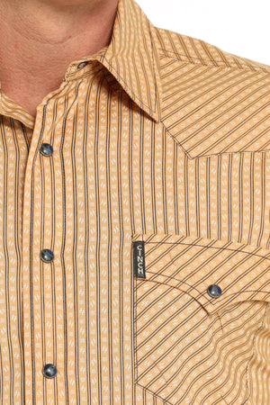 CINCH Men's Gold Modern Fit Western Button-Down Shirt