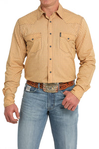 CINCH Men's Gold Modern Fit Western Button-Down Shirt