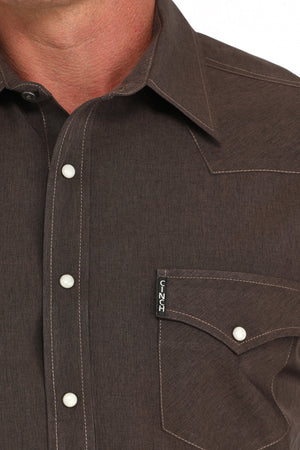 CINCH Men's Brown Modern Button-Down Western Shirt