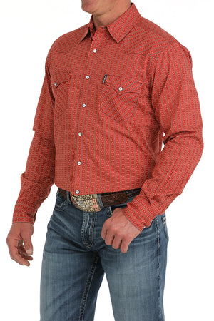 CINCH Men's Red Modern Button-Down Western Shirt