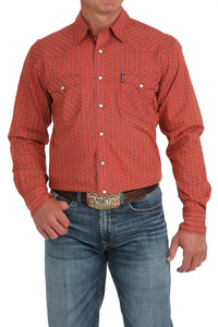 CINCH Men's Red Modern Button-Down Western Shirt
