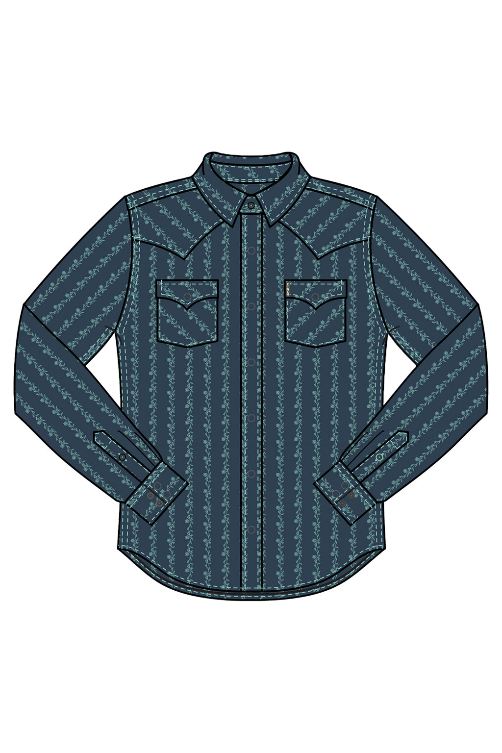 CINCH Men's Navy Modern Button-Down Western Shirt