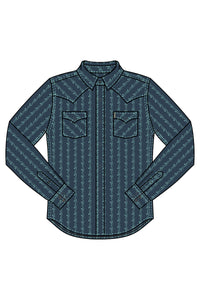 CINCH Men's Navy Modern Button-Down Western Shirt