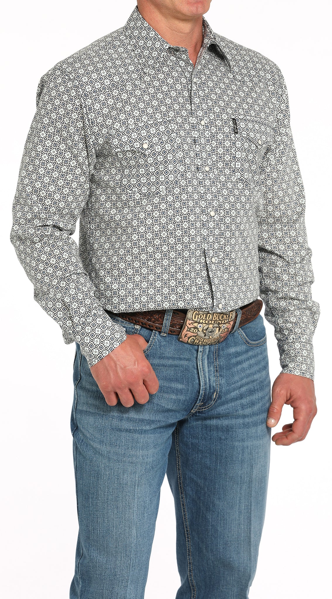 CINCH Men's Printed Modern Button-Down Western Shirt