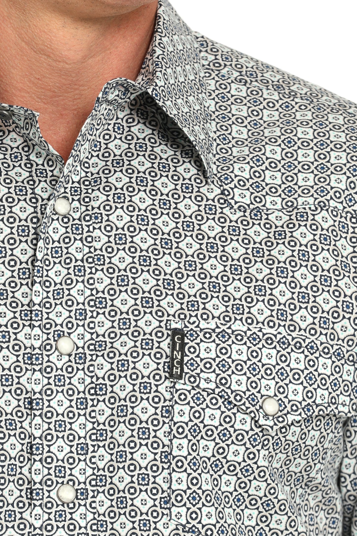 CINCH Men's Printed Modern Button-Down Western Shirt