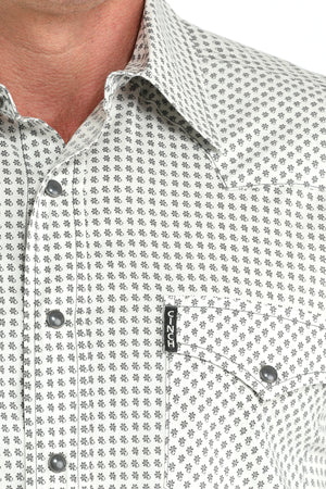 CINCH Men's Cream Modern Fit Button-Down Shirt