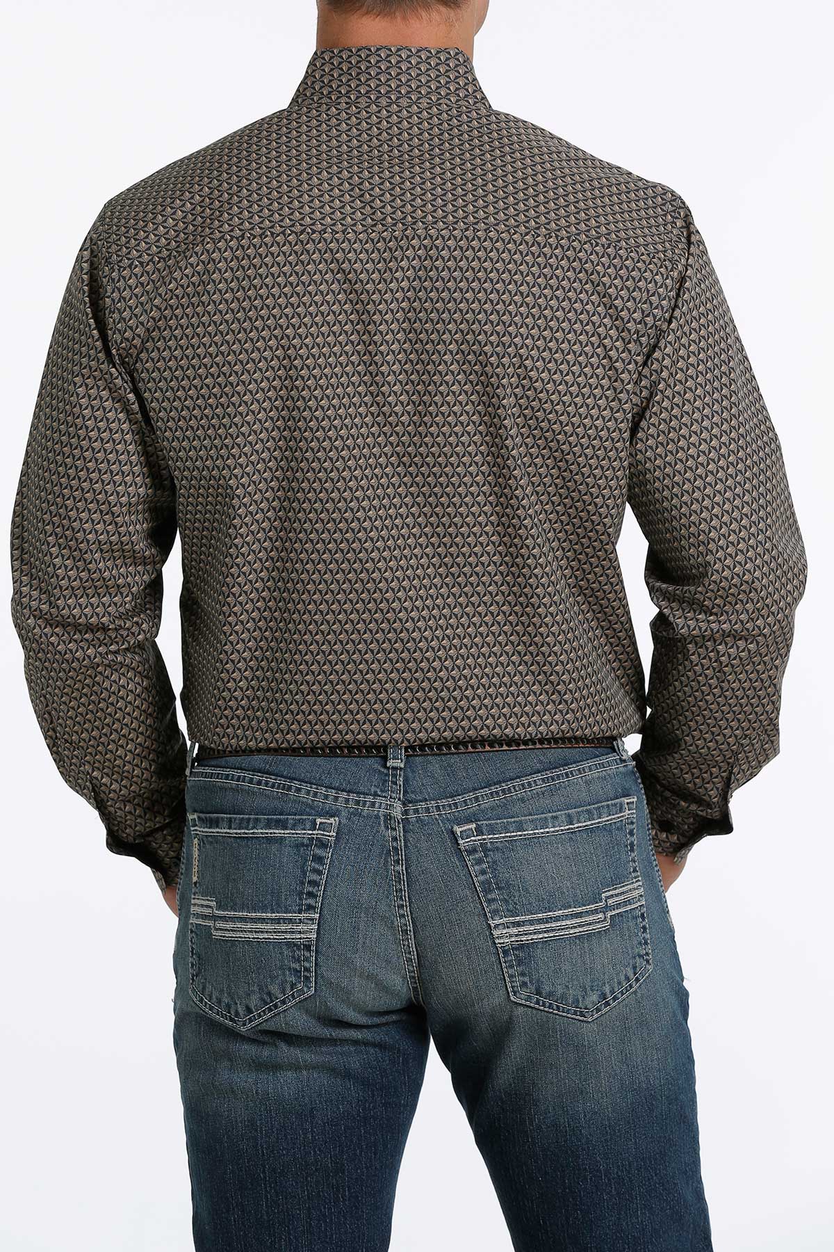 CINCH Men's Modern Fit Brown Button-Down Shirt