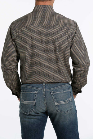 CINCH Men's Modern Fit Brown Button-Down Shirt