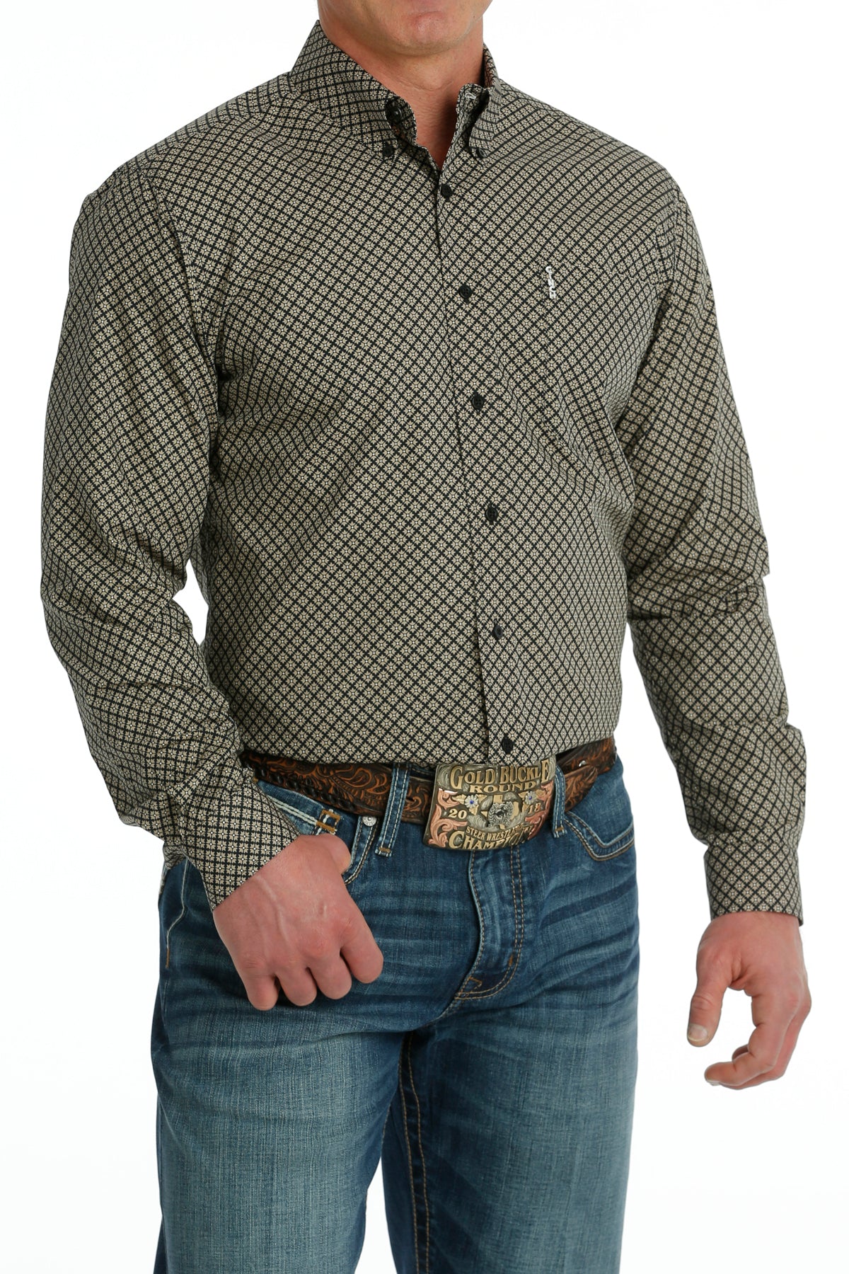 CINCH Men's Modern Fit Print Button-Down Shirt