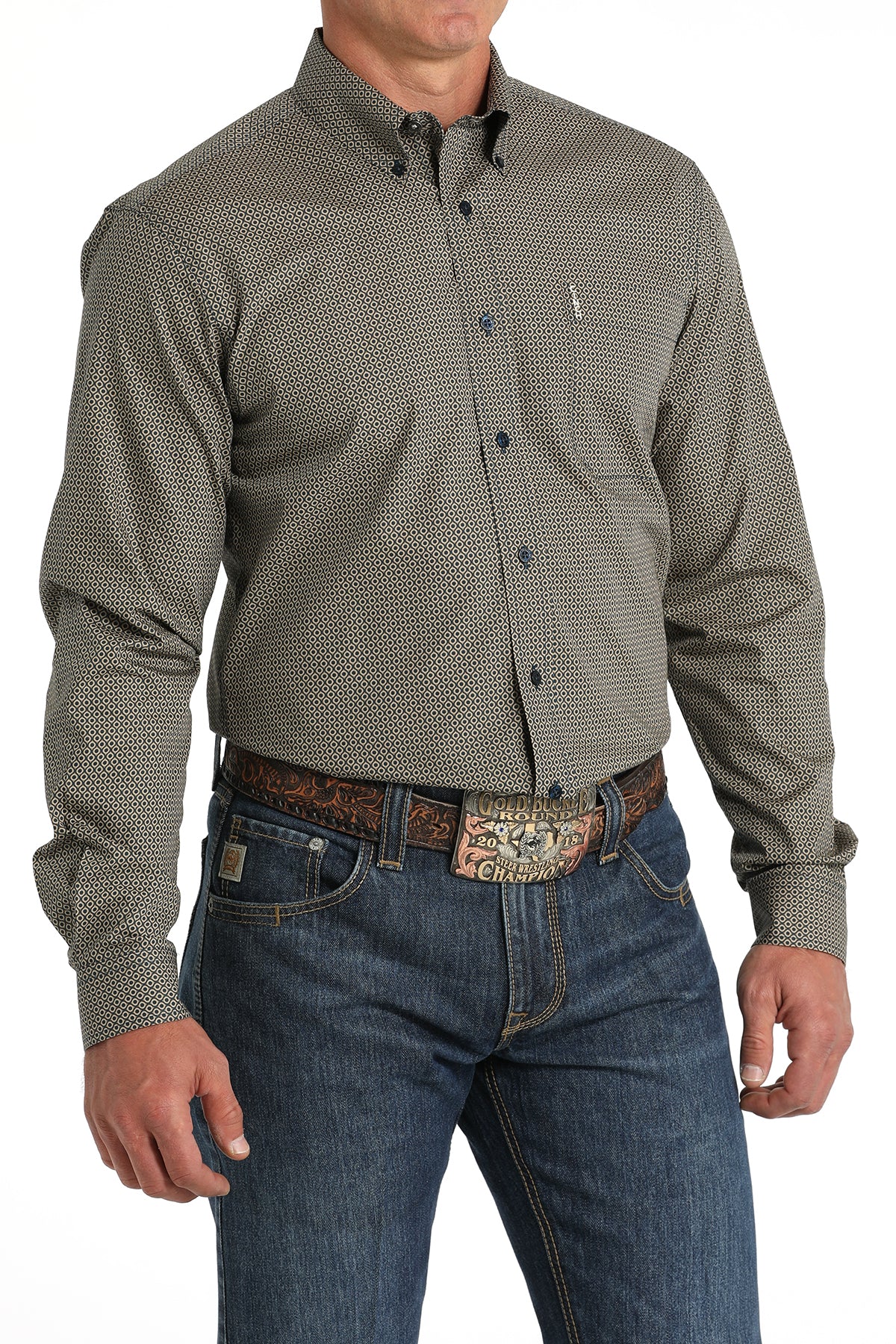 CINCH Men's Modern Fit Print Button-Down Shirt