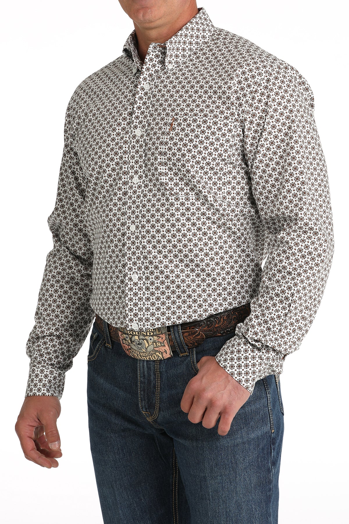 CINCH Men's Modern Fit Print Button-Down Shirt