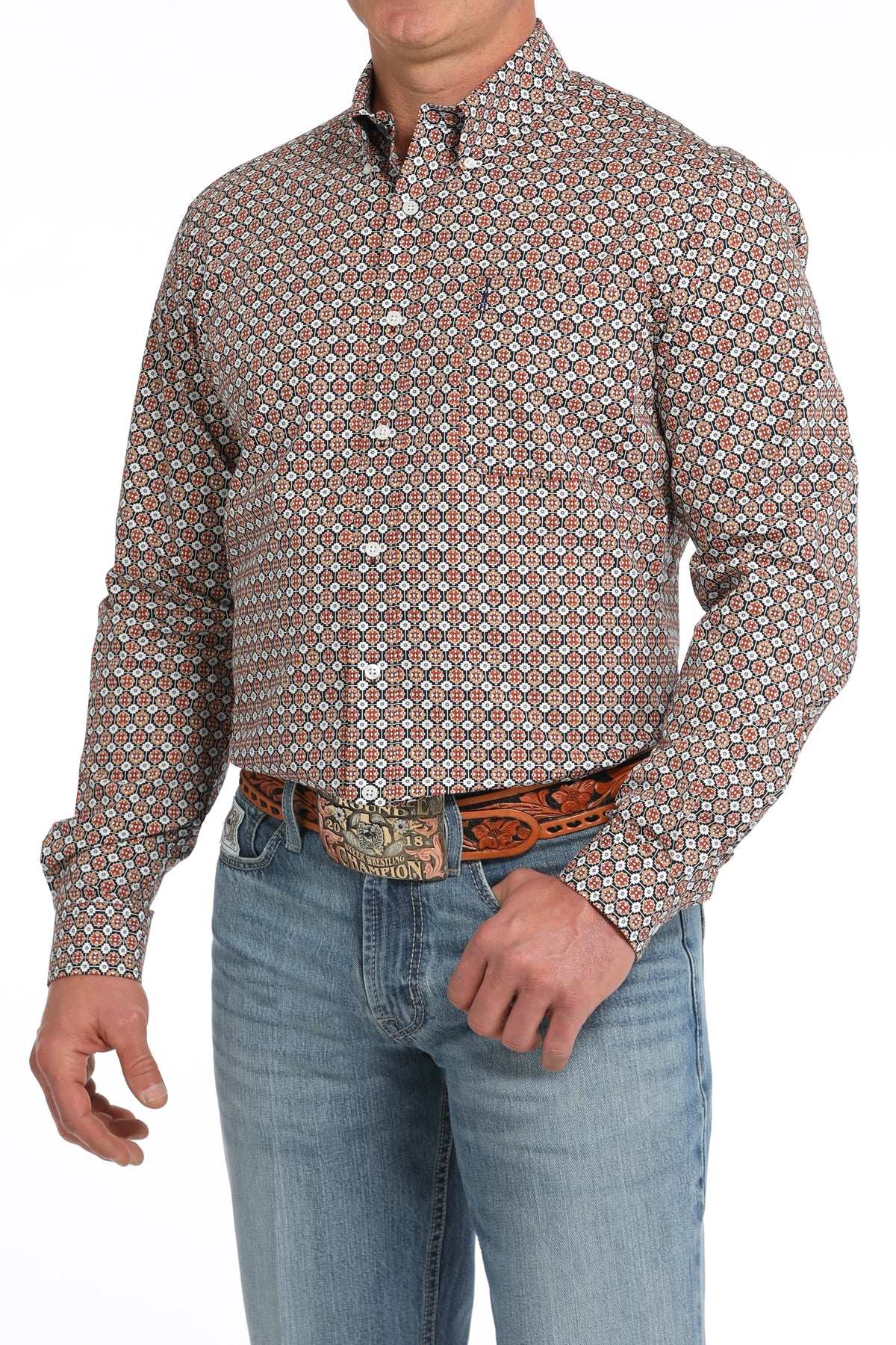 CINCH Men's L/S Modern Fit Print Button-Down Shirt