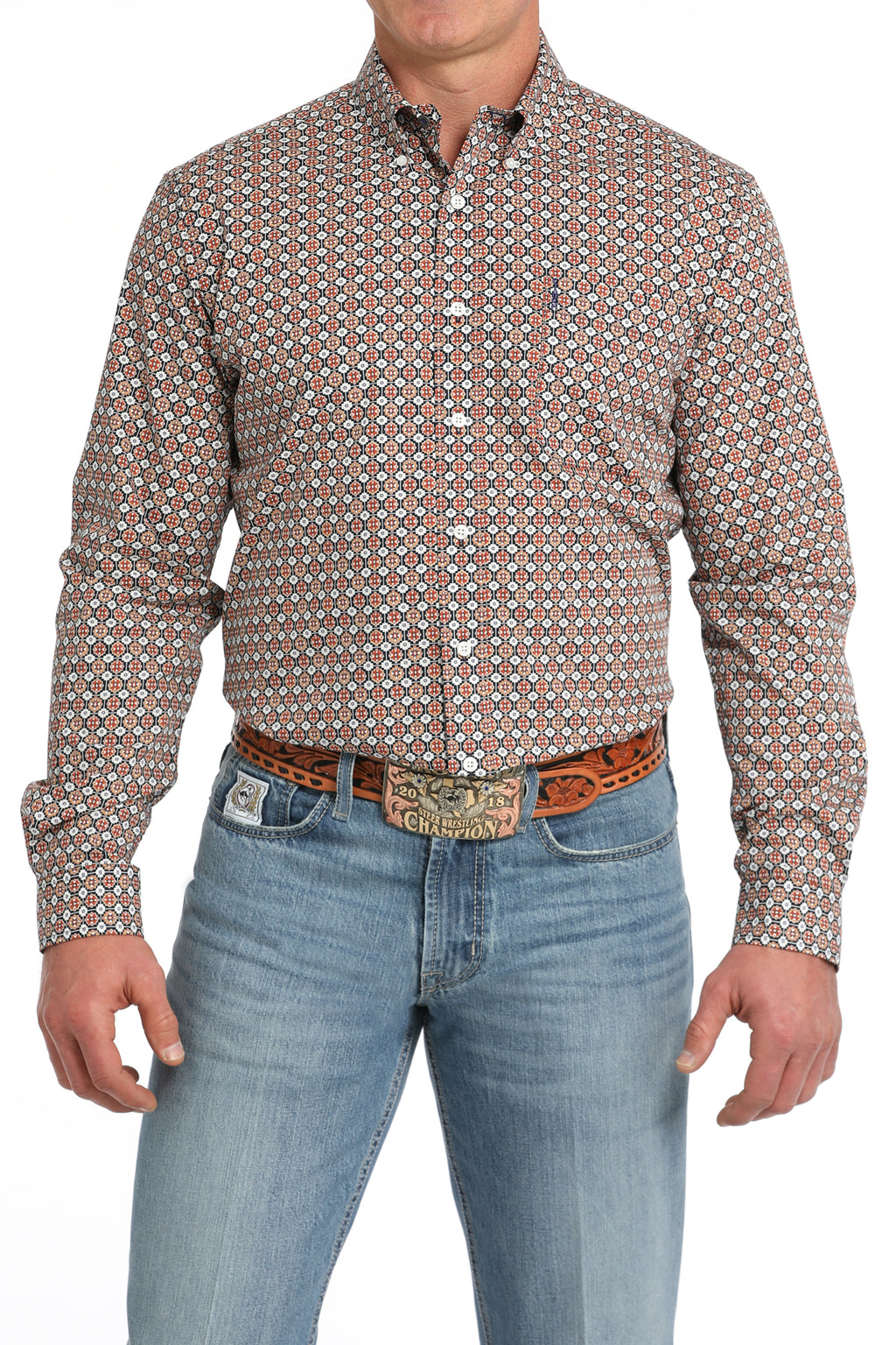 CINCH Men's L/S Modern Fit Print Button-Down Shirt