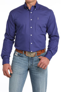 CINCH Men's Purple L/S Modern Fit Print Button-Down Shirt