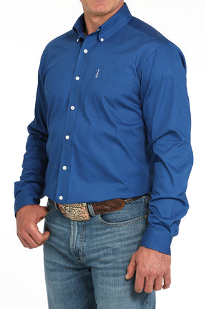 CINCH Men's Royal Blue Modern Button-Down Western Shirt