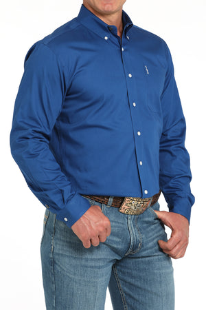 CINCH Men's Royal Blue Modern Button-Down Western Shirt