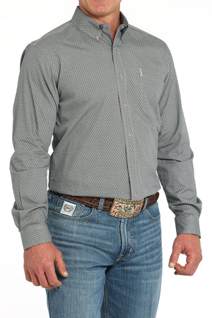 CINCH Men's Grey Modern Button-Down Western Shirt