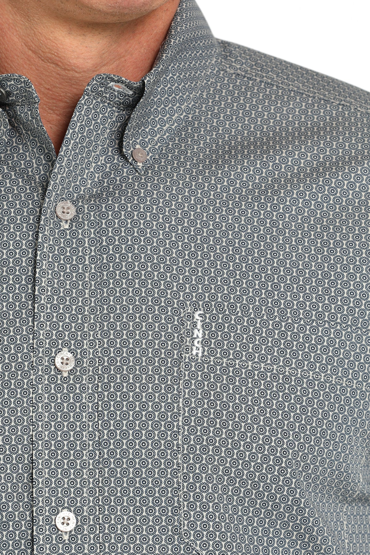 CINCH Men's Grey Modern Button-Down Western Shirt