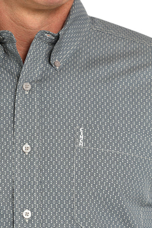 CINCH Men's Grey Modern Button-Down Western Shirt