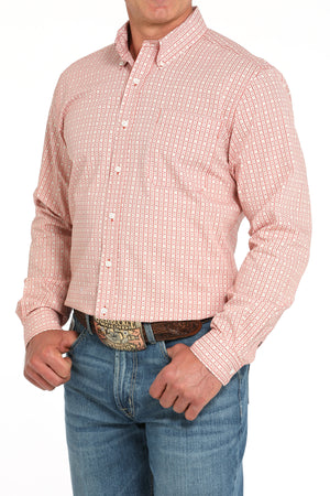 CINCH Men's Red Modern Button-Down Western Shirt