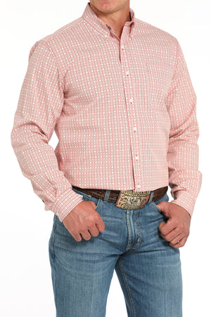 CINCH Men's Red Modern Button-Down Western Shirt