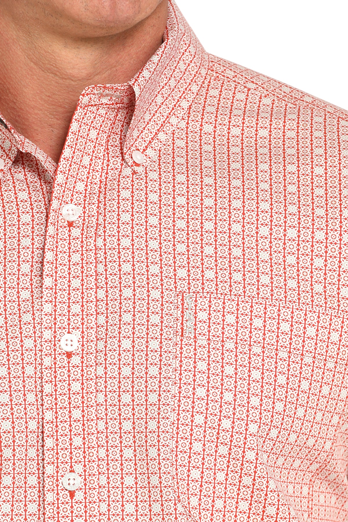 CINCH Men's Red Modern Button-Down Western Shirt