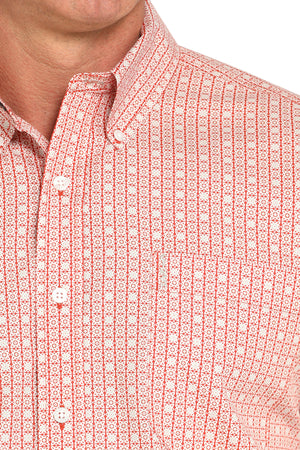 CINCH Men's Red Modern Button-Down Western Shirt