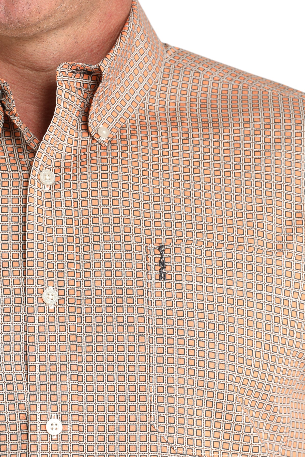 CINCH Men's Modern Fit Coral Button-Down Shirt