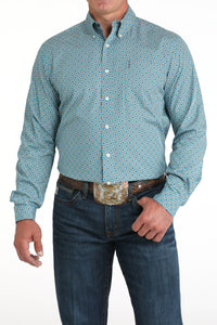 CINCH Men's Modern Fit Blue Button-Down Shirt