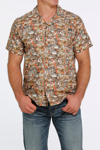 CINCH Men's Camp Hawaiian Short Sleeve Button-Down Western Shirt