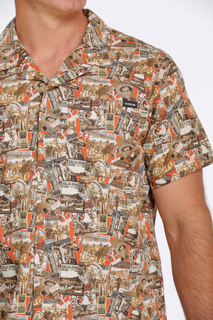 CINCH Men's Camp Hawaiian Short Sleeve Button-Down Western Shirt