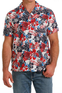 CINCH Men's Camp Hawaiian Short Sleeve Button-Down Western Shirt