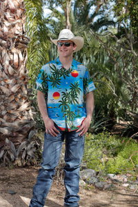 CINCH Men's Camp Hawaiian Short Sleeve Button-Down Western Shirt