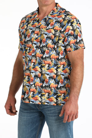 CINCH Men's Camp Hawaiian Short Sleeve Button-Down Western Shirt