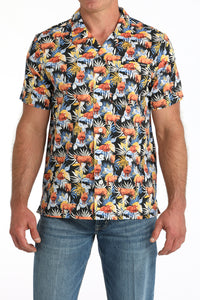 CINCH Men's Camp Hawaiian Short Sleeve Button-Down Western Shirt