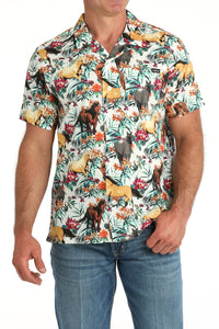 CINCH Men's Camp Hawaiian Short Sleeve Button-Down Western Shirt