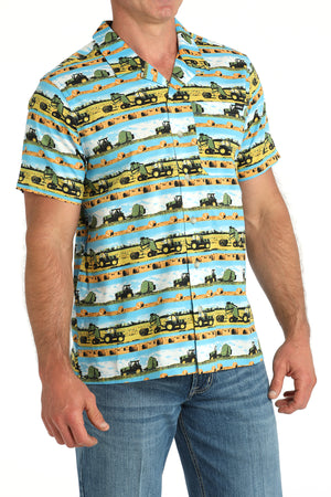 CINCH Men's Camp Hawaiian Short Sleeve Button-Down Western Shirt