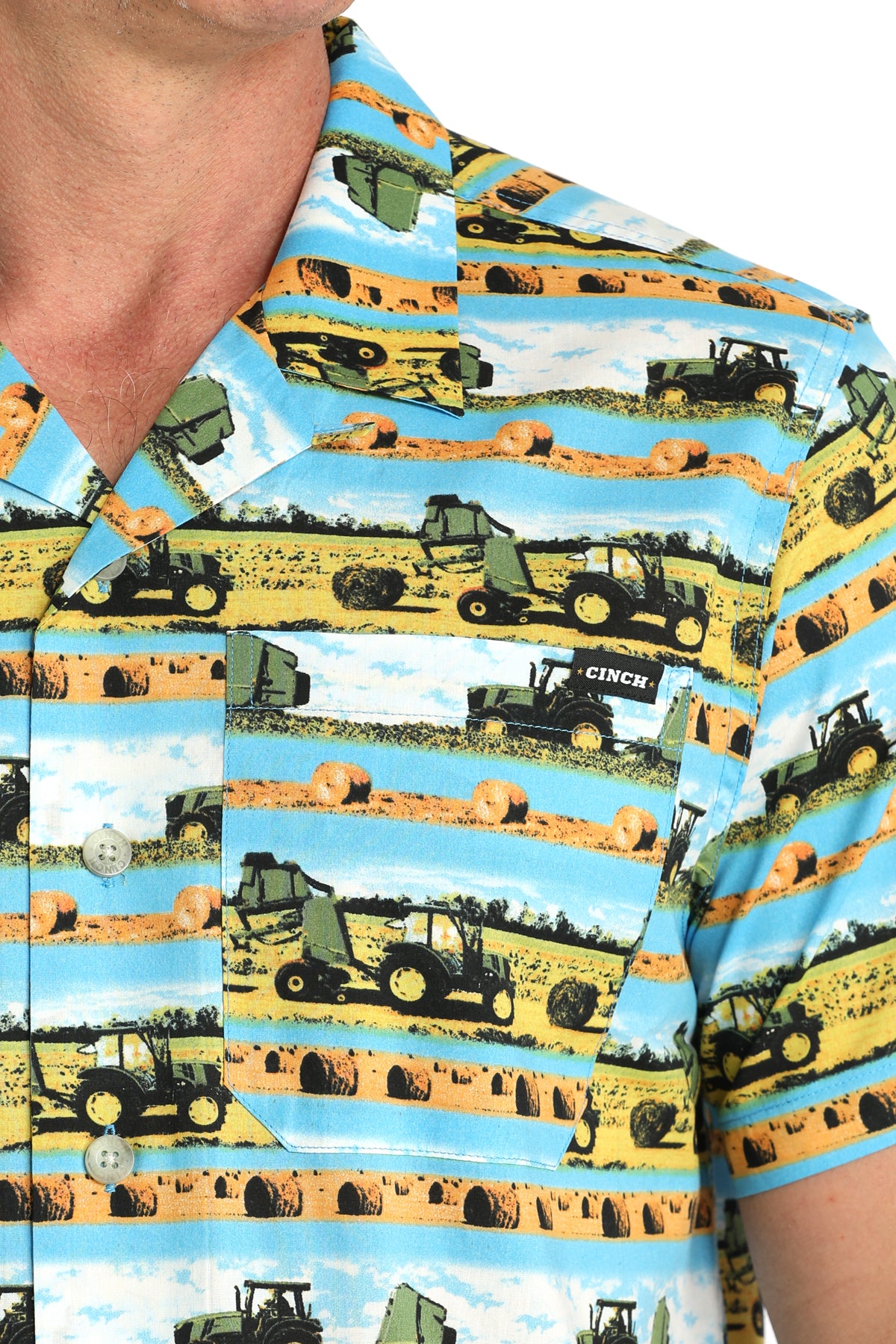 CINCH Men's Camp Hawaiian Short Sleeve Button-Down Western Shirt