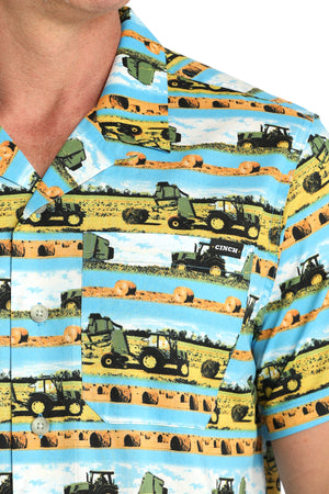 CINCH Men's Camp Hawaiian Short Sleeve Button-Down Western Shirt