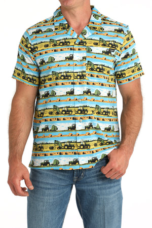 CINCH Men's Camp Hawaiian Short Sleeve Button-Down Western Shirt