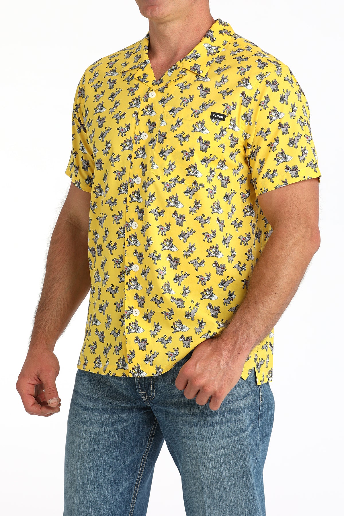 CINCH Men's Camp Hawaiian Short Sleeve Button-Down Western Shirt