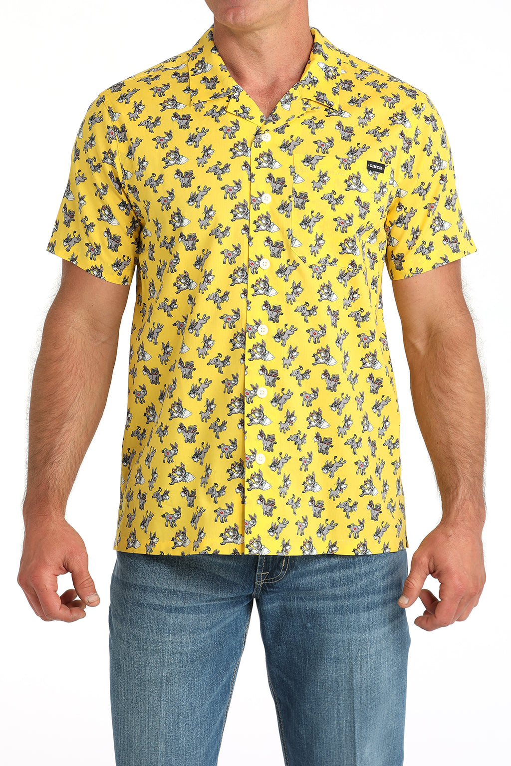 CINCH Men's Camp Hawaiian Short Sleeve Button-Down Western Shirt