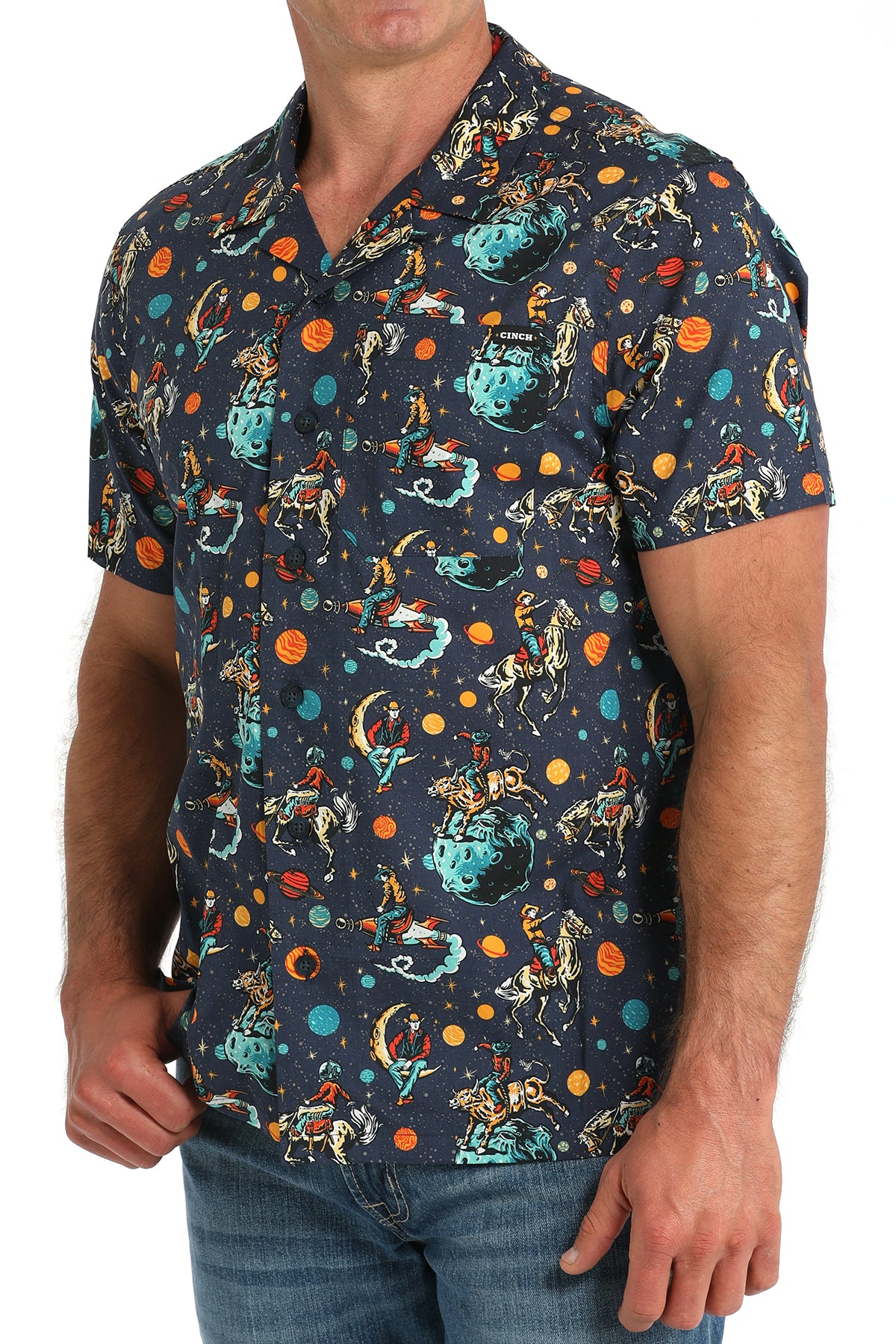 CINCH Men's Camp Hawaiian Short Sleeve Button-Down Western Shirt
