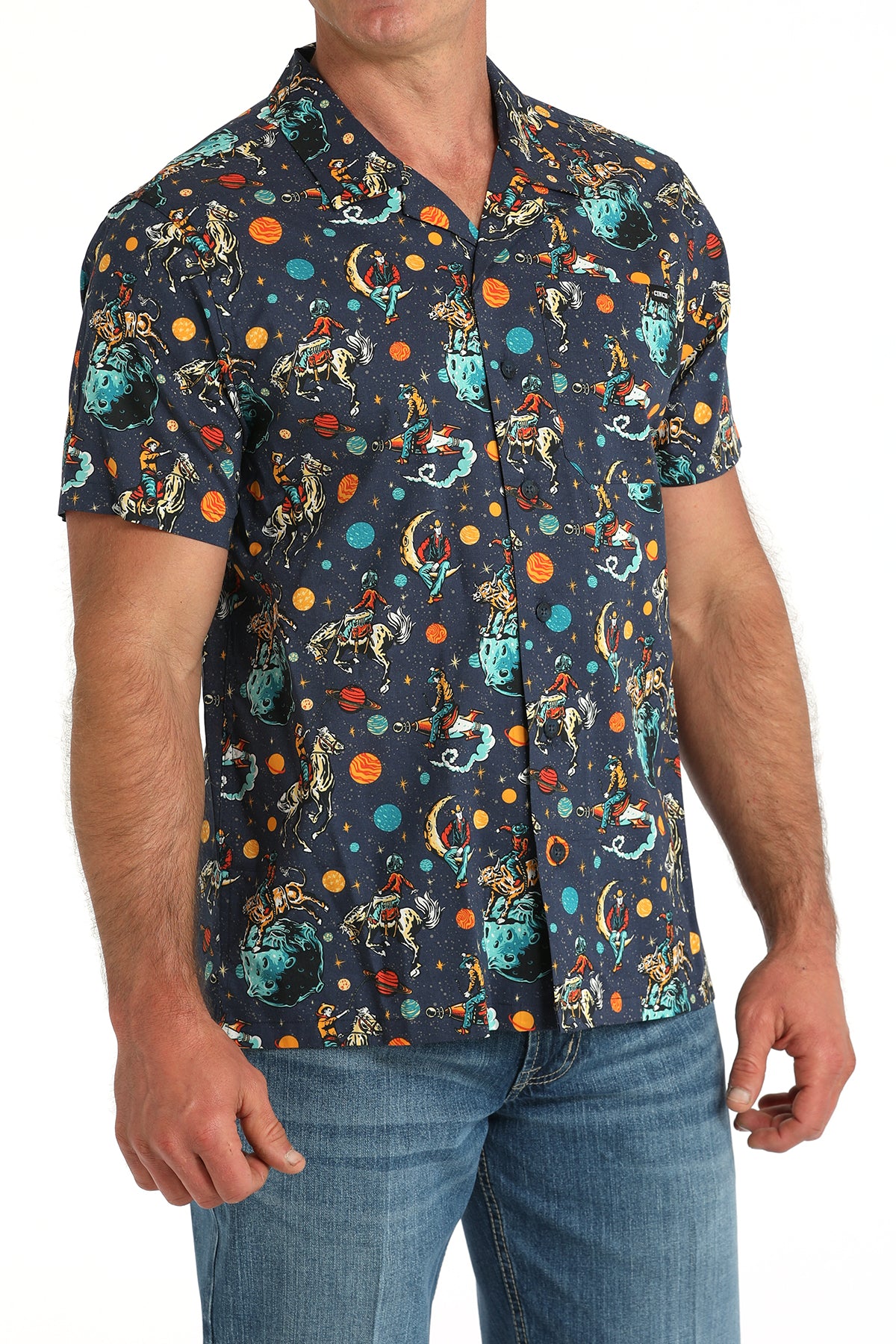 CINCH Men's Camp Hawaiian Short Sleeve Button-Down Western Shirt