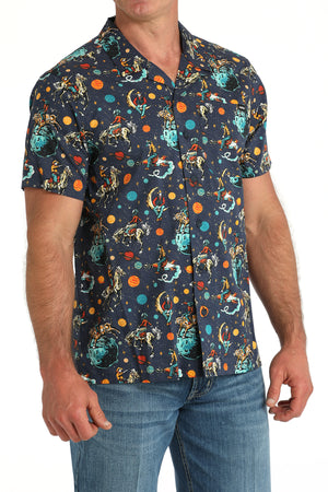 CINCH Men's Camp Hawaiian Short Sleeve Button-Down Western Shirt