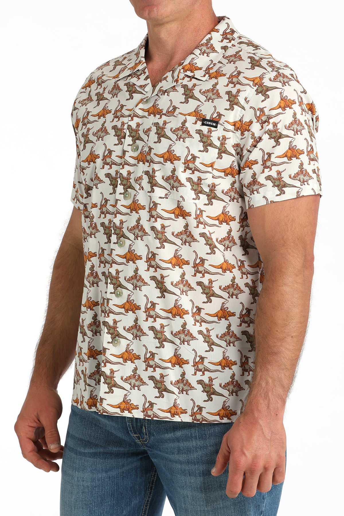 CINCH Men's Camp Hawaiian Short Sleeve Button-Down Western Shirt