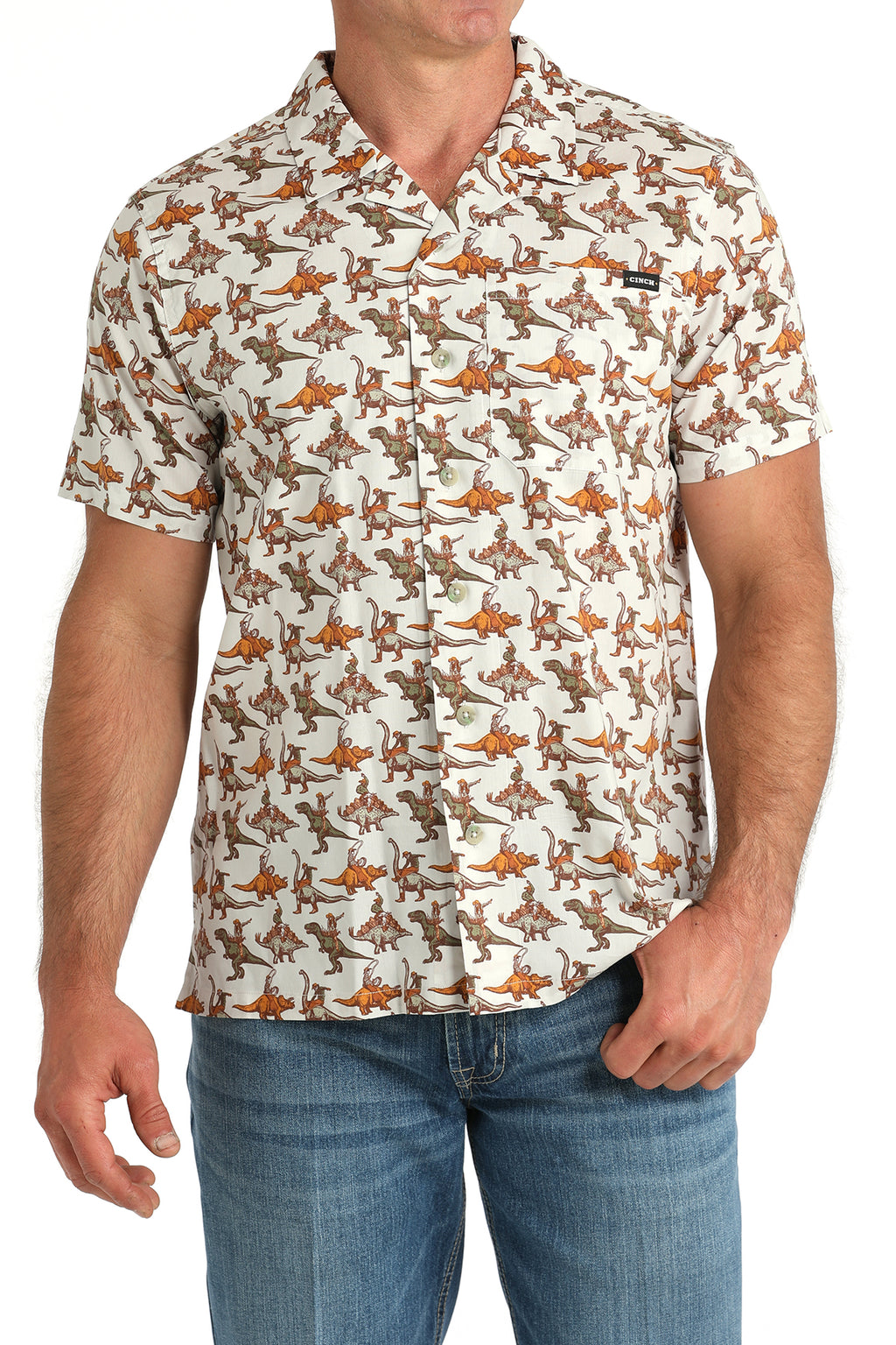 CINCH Men's Camp Hawaiian Short Sleeve Button-Down Western Shirt