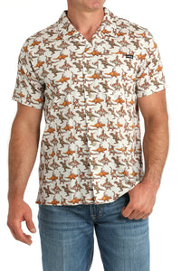 CINCH Men's Camp Hawaiian Short Sleeve Button-Down Western Shirt