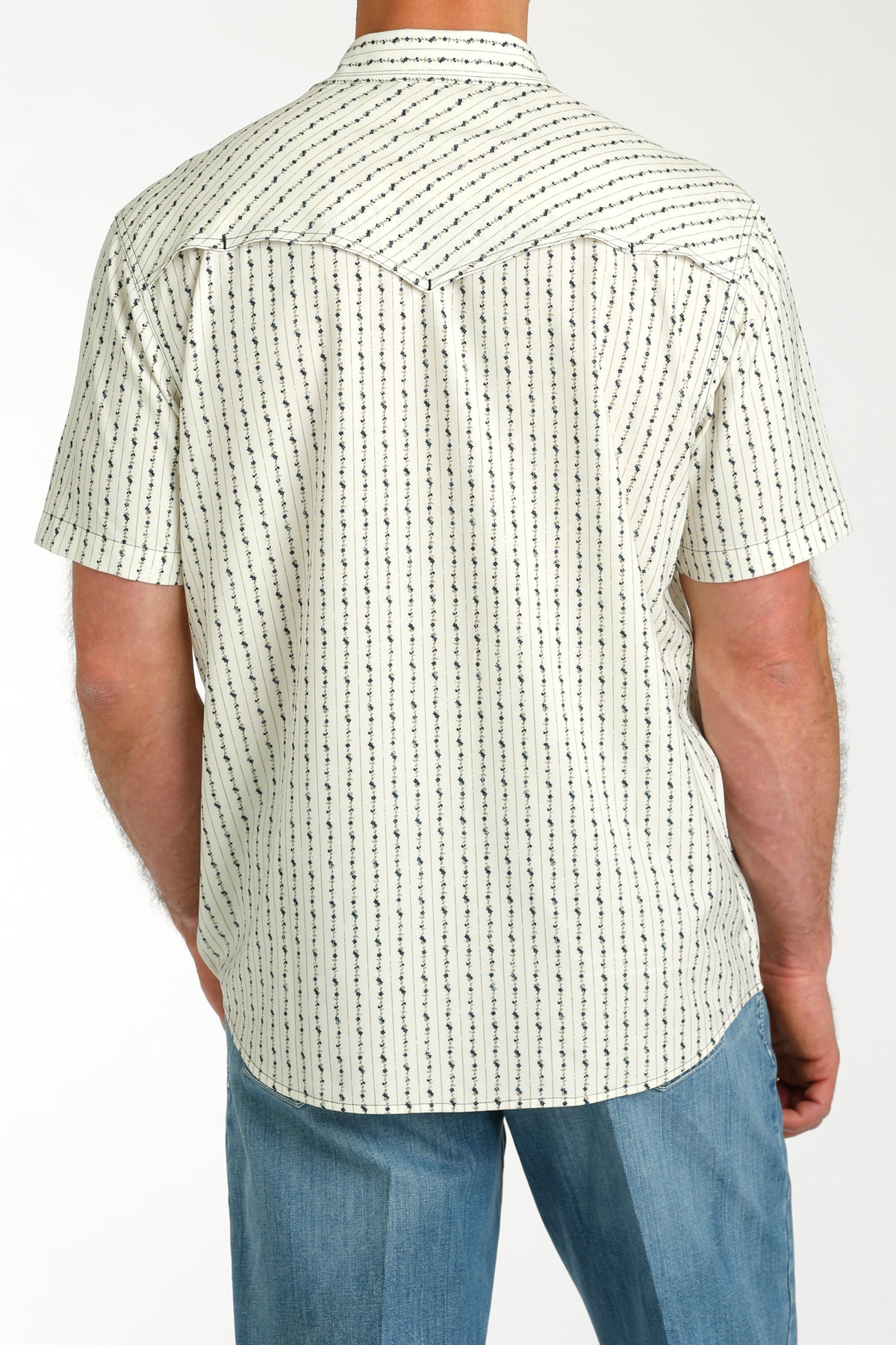 CINCH Men's Cream Camp Short Sleeve Button-Down Western Shirt