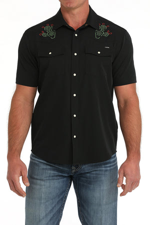 CINCH Men's Black Camp Shirt